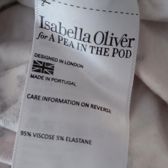 Isabella Oliver Ruched Pink Python Maternity Dress - Picture 7 of 8